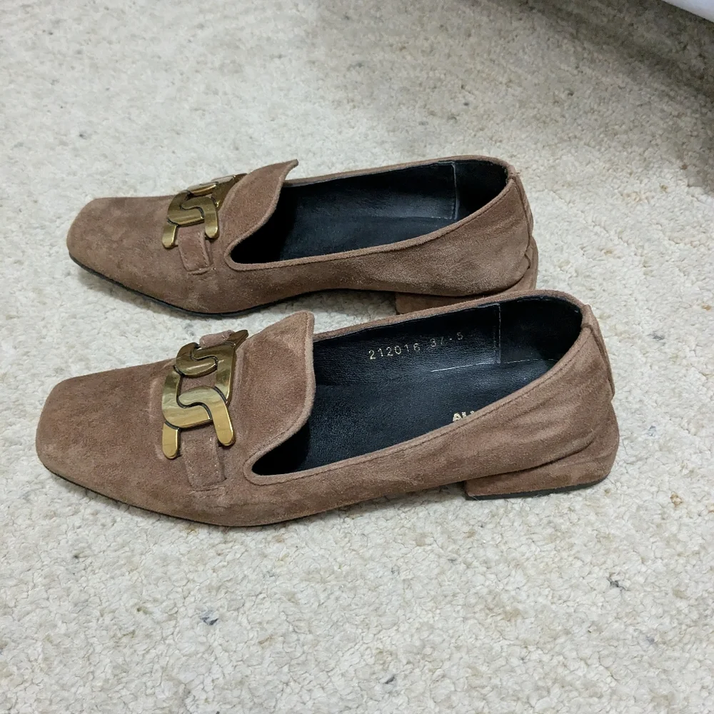 Brown Suede link loafer - Picture 2 of 4